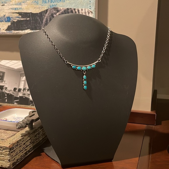 Stunning Turquoise and silver necklace ! - Picture 2 of 6
